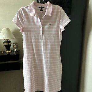 Tommy Hilfiger Light Pink Striped Shirtdress